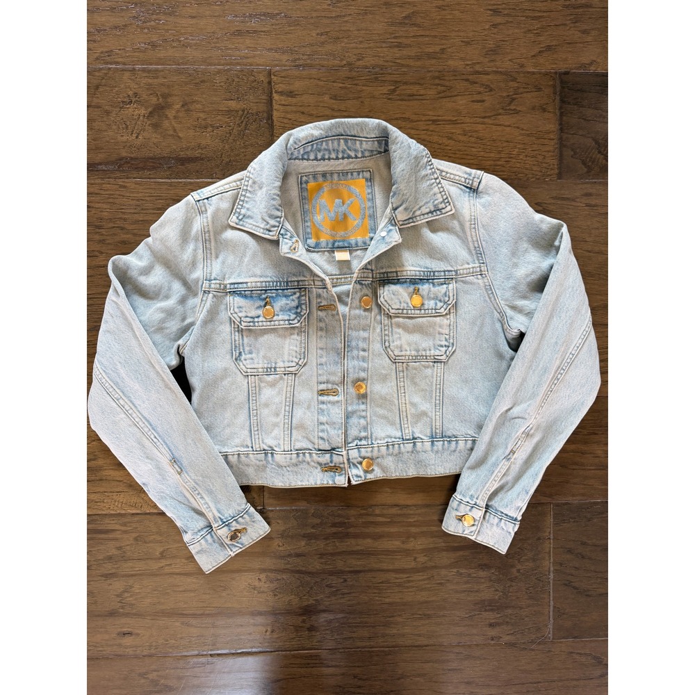 Michael Kors Light Wash Denim Jacket Size Small Americana